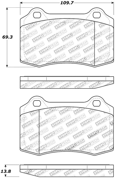 StopTech 308.05921 StopTech Street Brake Pads with Shims - Truck Part Superstore