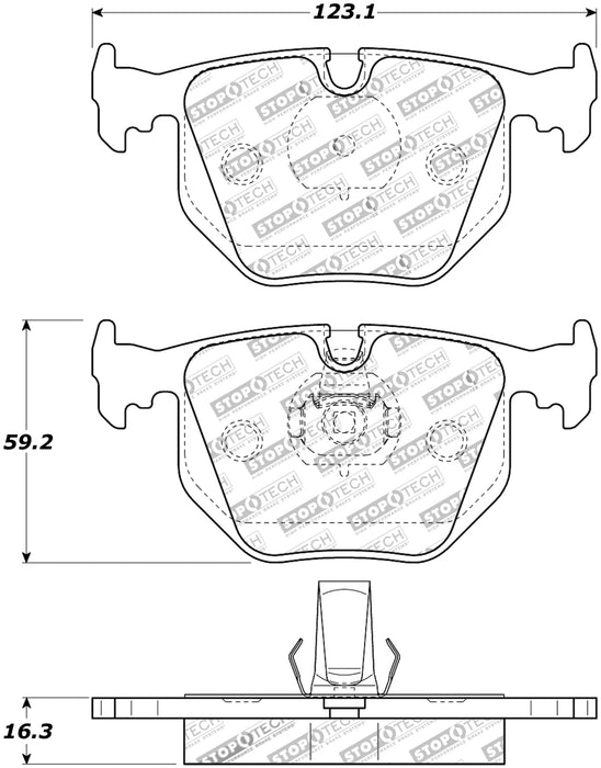 StopTech 308.06831 StopTech Street Brake Pads with Shims and Hardware - Truck Part Superstore