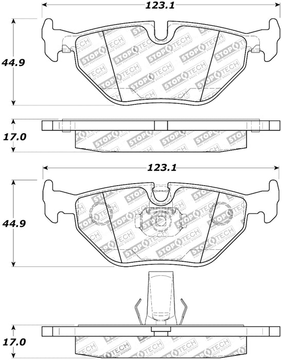 StopTech 308.06921 StopTech Street Brake Pads with Shims and Hardware - Truck Part Superstore