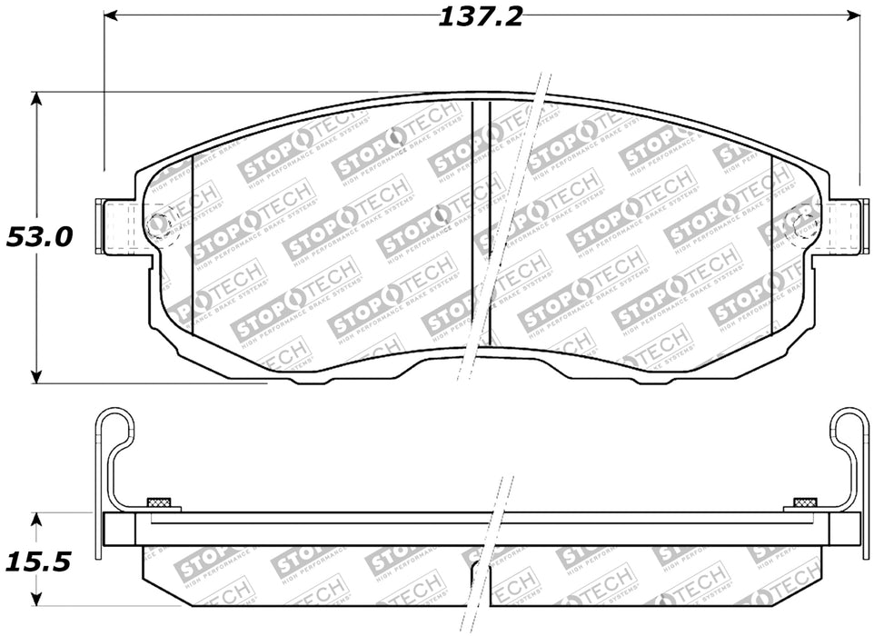 StopTech 308.08151 StopTech Street Brake Pads with Shims and Hardware - Truck Part Superstore