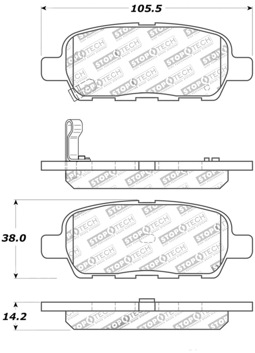 StopTech 308.09051 StopTech Street Brake Pads with Shims and Hardware - Truck Part Superstore