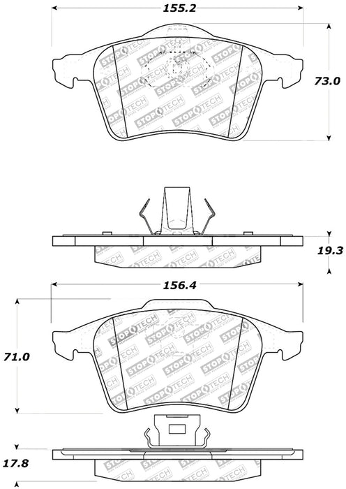 StopTech 308.09152 StopTech Street Brake Pads with Shims and Hardware - Truck Part Superstore