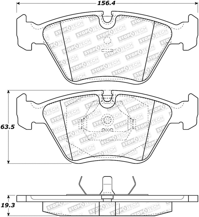 StopTech 308.03941 StopTech Street Brake Pads with Shims and Hardware - Truck Part Superstore