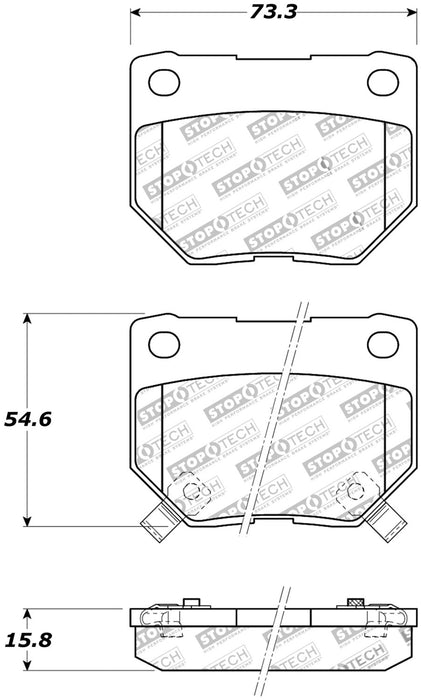 StopTech 308.04611 StopTech Street Brake Pads with Shims - Truck Part Superstore