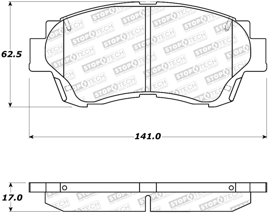 StopTech 308.04761 StopTech Street Brake Pads with Shims and Hardware - Truck Part Superstore