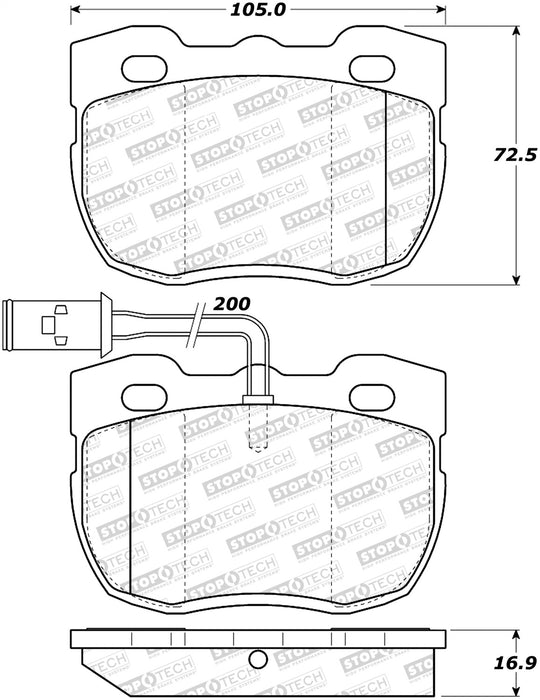 StopTech 308.05201 StopTech Street Brake Pads with Shims and Hardware - Truck Part Superstore