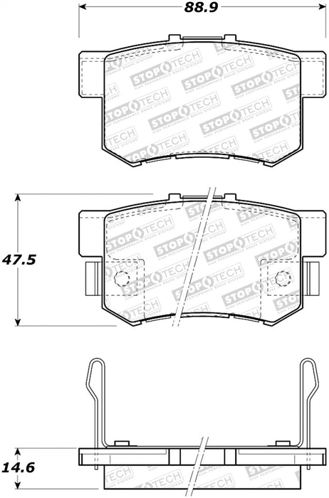 StopTech 308.05361 StopTech Street Brake Pads with Shims and Hardware - Truck Part Superstore