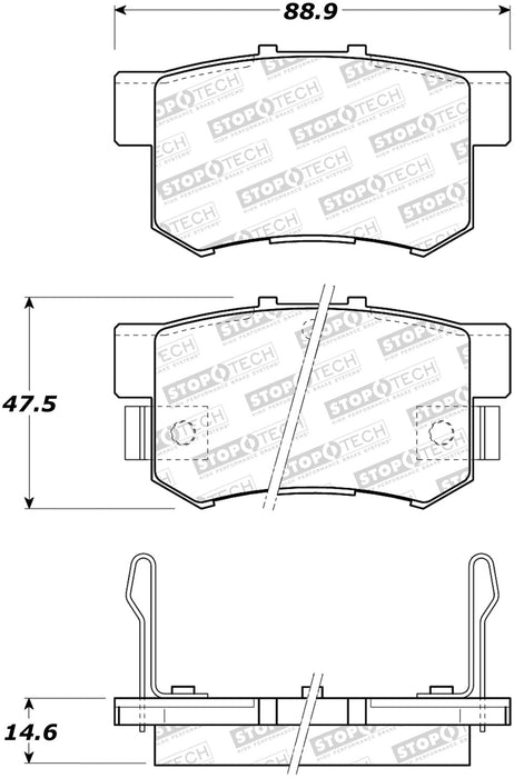 StopTech 308.05371 StopTech Street Brake Pads with Shims and Hardware - Truck Part Superstore