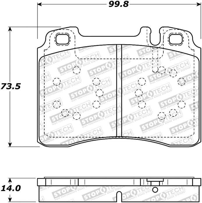 StopTech 308.05611 StopTech Street Brake Pads with Shims and Hardware - Truck Part Superstore
