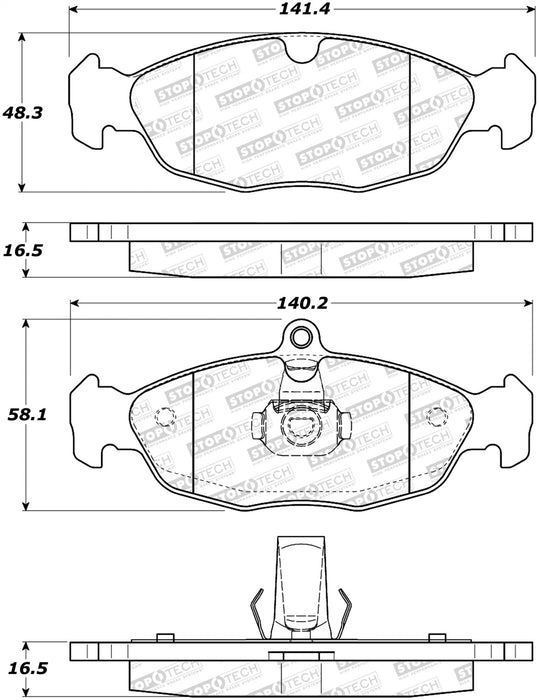 StopTech 308.06881 StopTech Street Brake Pads with Shims and Hardware - Truck Part Superstore