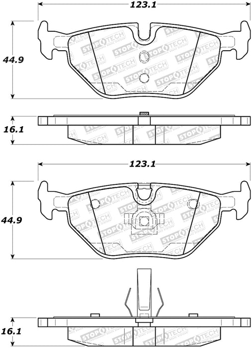 StopTech 308.06922 StopTech Street Brake Pads with Shims and Hardware - Truck Part Superstore
