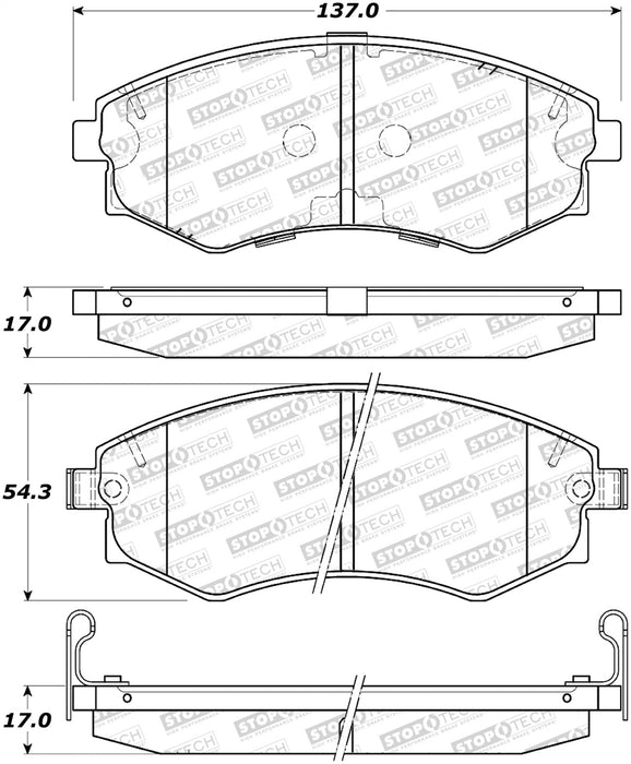 StopTech 308.07002 StopTech Street Brake Pads with Shims and Hardware - Truck Part Superstore