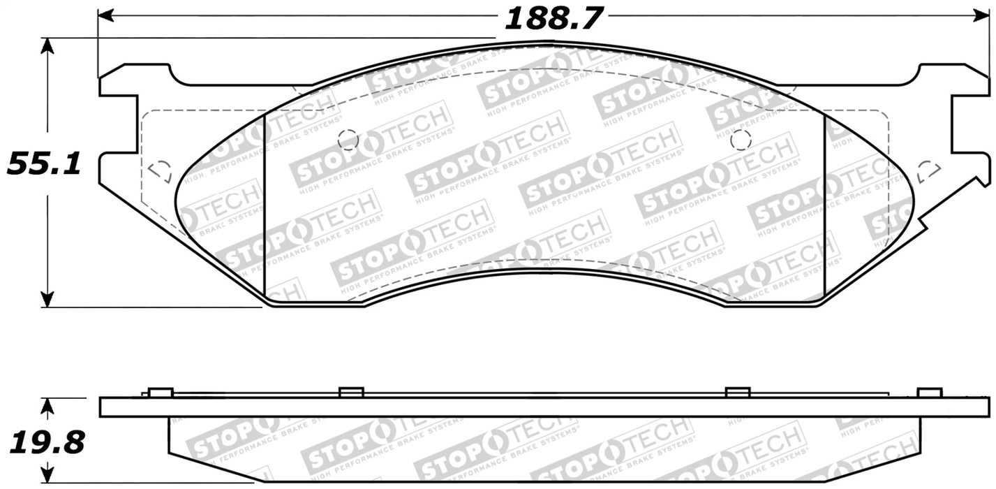 StopTech 308.07021 StopTech Street Brake Pads with Shims and Hardware - Truck Part Superstore
