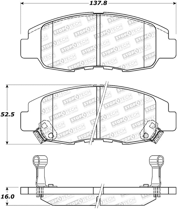 StopTech 308.07641 StopTech Street Brake Pads with Shims and Hardware - Truck Part Superstore