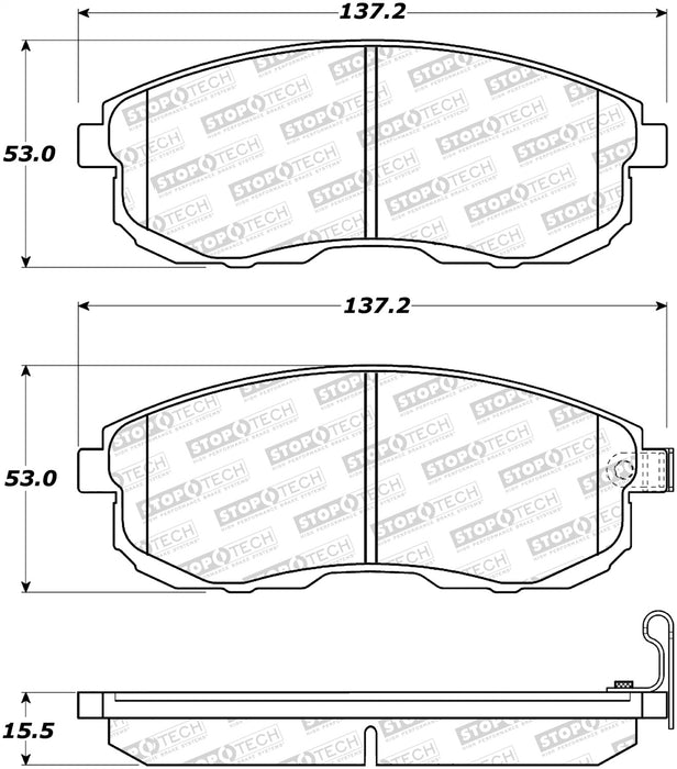 StopTech 308.08152 StopTech Street Brake Pads with Shims and Hardware - Truck Part Superstore