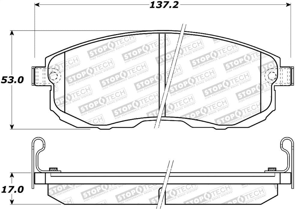 StopTech 308.08153 StopTech Street Brake Pads with Shims and Hardware - Truck Part Superstore