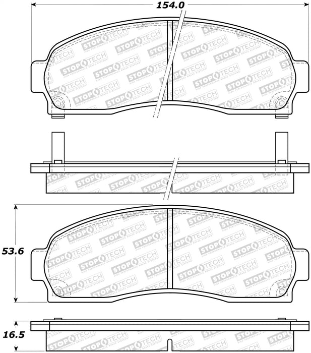 StopTech 308.08331 StopTech Street Brake Pads with Shims and Hardware - Truck Part Superstore