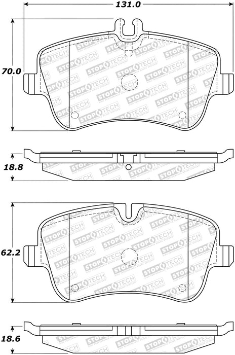 StopTech 308.08721 StopTech Street Brake Pads with Shims and Hardware - Truck Part Superstore