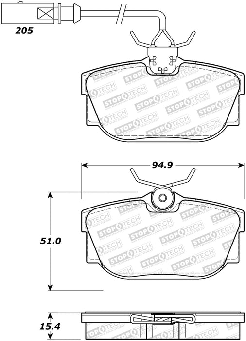 StopTech 308.08772 StopTech Street Brake Pads with Shims and Hardware - Truck Part Superstore