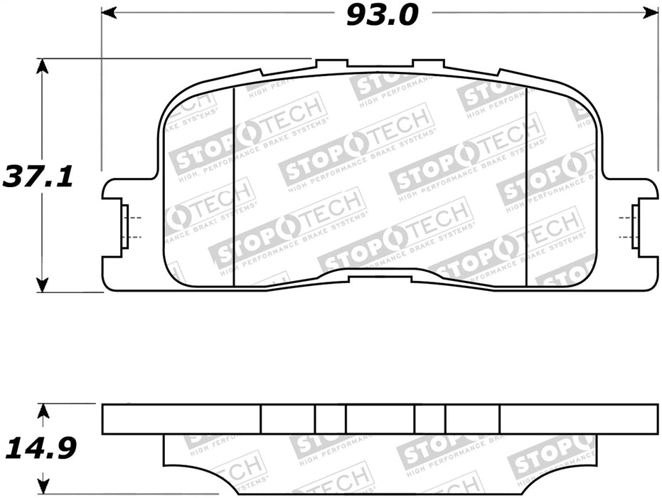 StopTech 308.08851 StopTech Street Brake Pads with Shims and Hardware - Truck Part Superstore