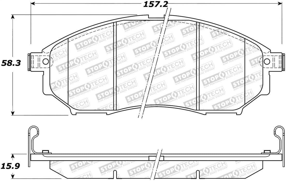 StopTech 308.08881 StopTech Street Brake Pads with Shims and Hardware - Truck Part Superstore