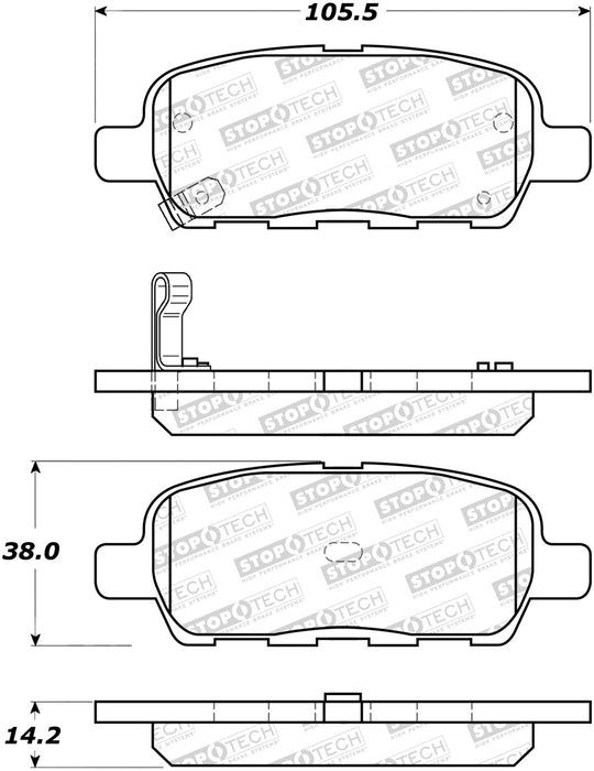 StopTech 308.09052 StopTech Street Brake Pads with Shims and Hardware - Truck Part Superstore