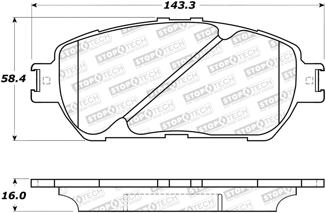 StopTech 308.09062 StopTech Street Brake Pads with Shims and Hardware - Truck Part Superstore