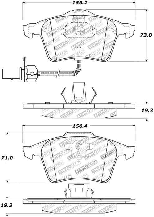 StopTech 308.09151 StopTech Street Brake Pads with Shims and Hardware - Truck Part Superstore