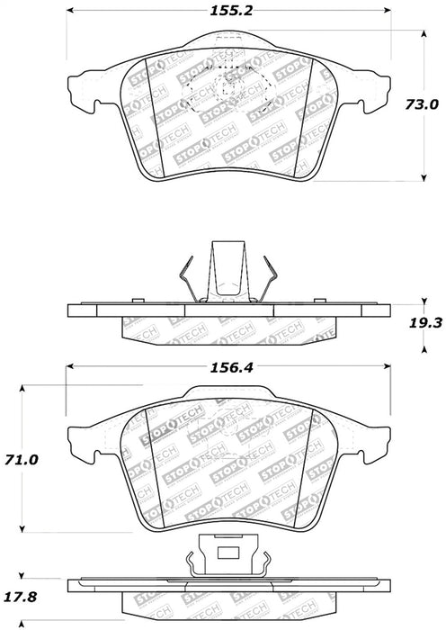 StopTech 308.09152 StopTech Street Brake Pads with Shims and Hardware - Truck Part Superstore