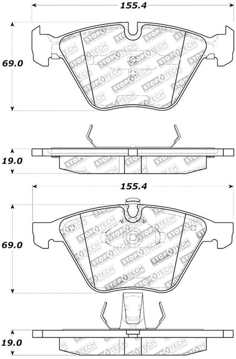 StopTech 308.09181 StopTech Street Brake Pads with Shims and Hardware - Truck Part Superstore
