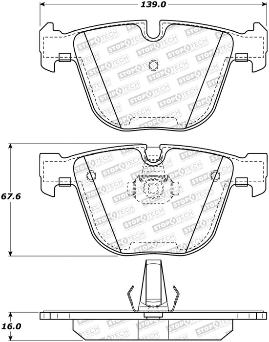 StopTech 308.09191 StopTech Street Brake Pads with Shims and Hardware - Truck Part Superstore