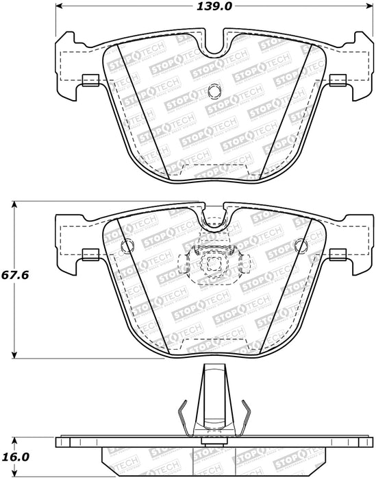 StopTech 308.09192 StopTech Street Brake Pads with Shims and Hardware - Truck Part Superstore