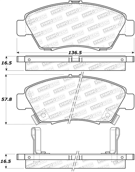 StopTech 308.09481 StopTech Street Brake Pads with Shims and Hardware - Truck Part Superstore