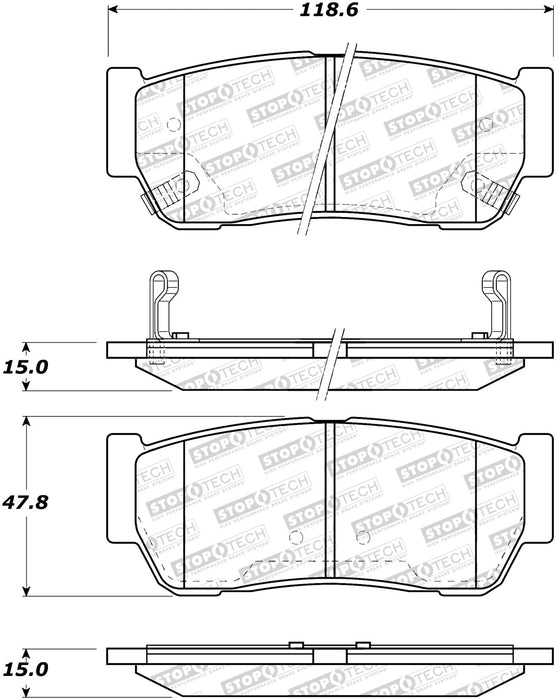 StopTech 308.09541 StopTech Street Brake Pads with Shims and Hardware - Truck Part Superstore