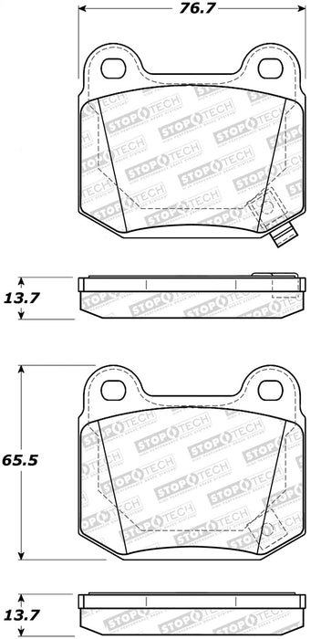 StopTech 308.09611 StopTech Street Brake Pads with Shims and Hardware - Truck Part Superstore
