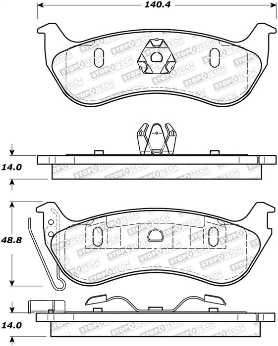 StopTech 308.09641 StopTech Street Brake Pads with Shims and Hardware - Truck Part Superstore