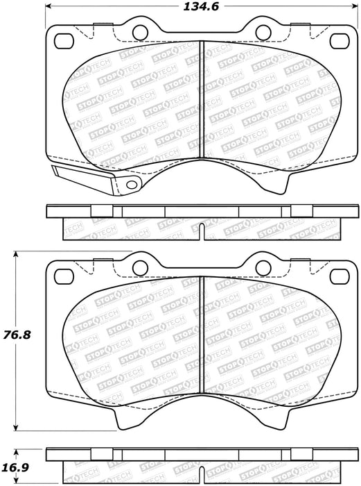 StopTech 308.09761 StopTech Street Brake Pads with Shims and Hardware - Truck Part Superstore