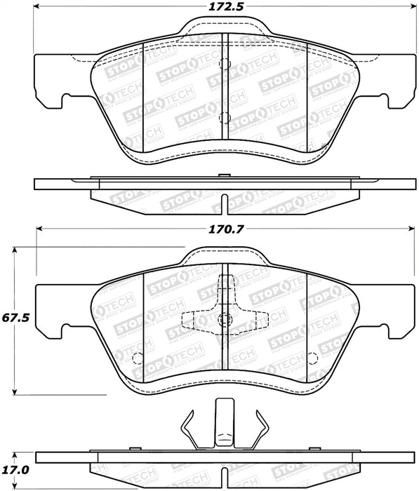 StopTech 308.10473 StopTech Street Brake Pads with Shims and Hardware - Truck Part Superstore