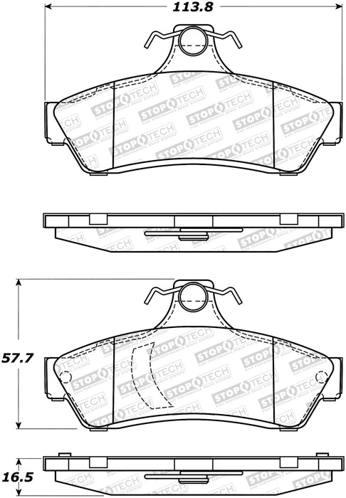 StopTech 308.10481 StopTech Street Brake Pads with Shims - Truck Part Superstore
