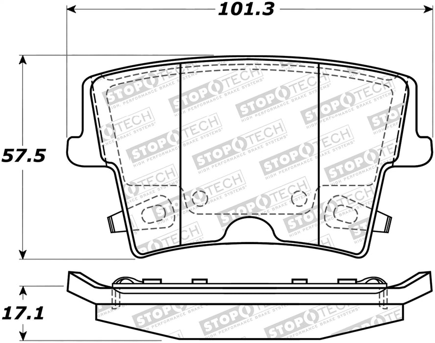 StopTech 308.10571 StopTech Street Brake Pads with Shims and Hardware - Truck Part Superstore