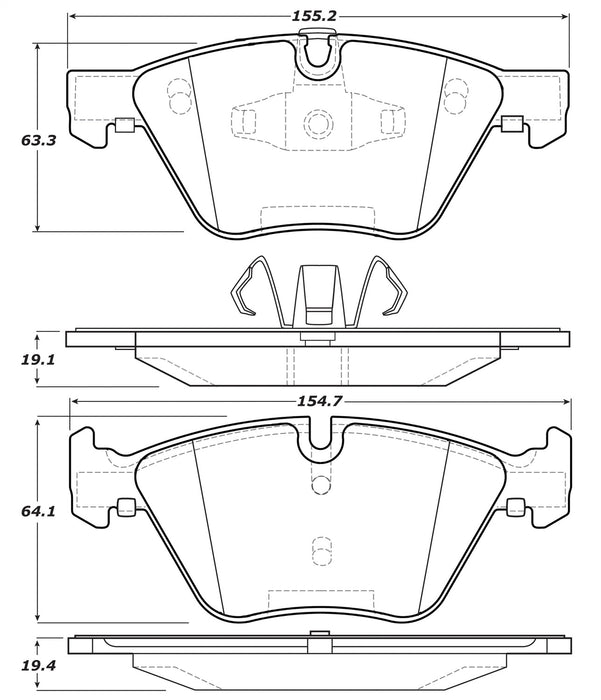 StopTech 308.10611 StopTech Street Brake Pads with Shims and Hardware - Truck Part Superstore