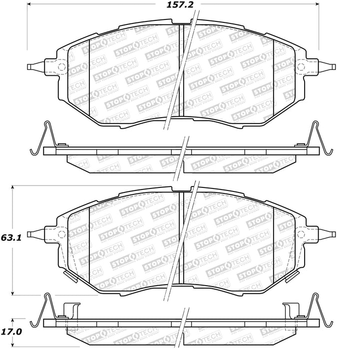 StopTech 308.10781 StopTech Street Brake Pads with Shims and Hardware - Truck Part Superstore