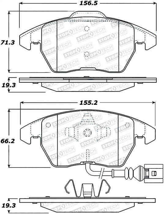 StopTech 308.11072 StopTech Street Brake Pads with Shims and Hardware - Truck Part Superstore