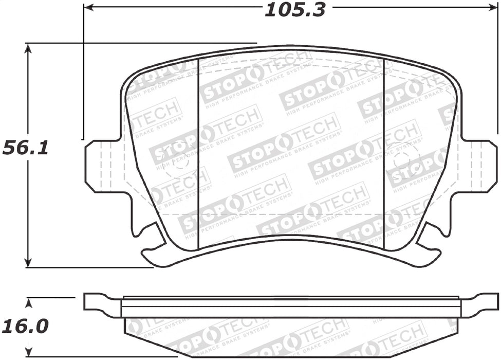 StopTech 308.11081 StopTech Street Brake Pads with Shims and Hardware - Truck Part Superstore