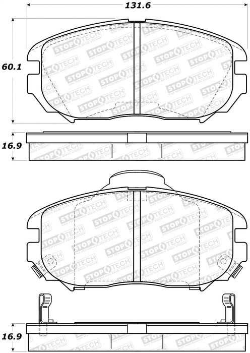 StopTech 308.11251 StopTech Street Brake Pads with Shims and Hardware - Truck Part Superstore