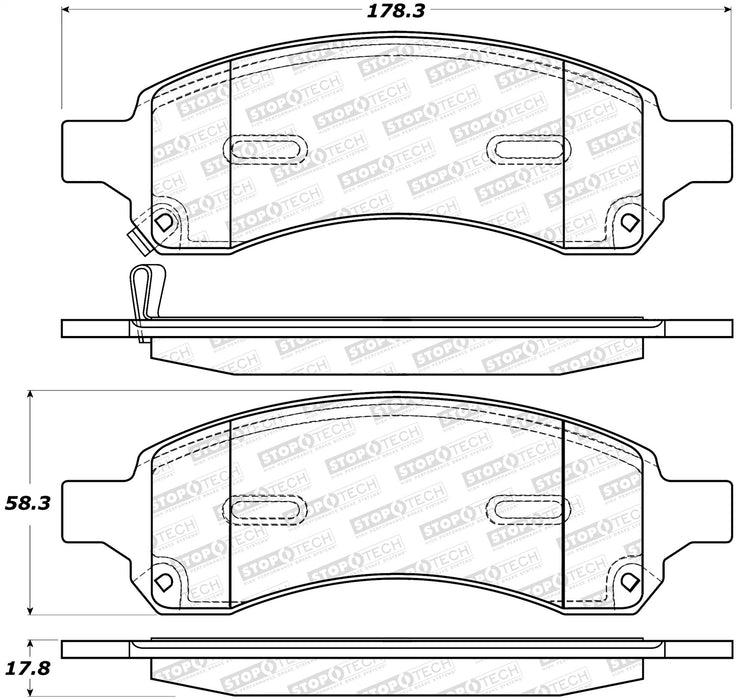 StopTech 308.11691 StopTech Street Brake Pads with Shims and Hardware - Truck Part Superstore