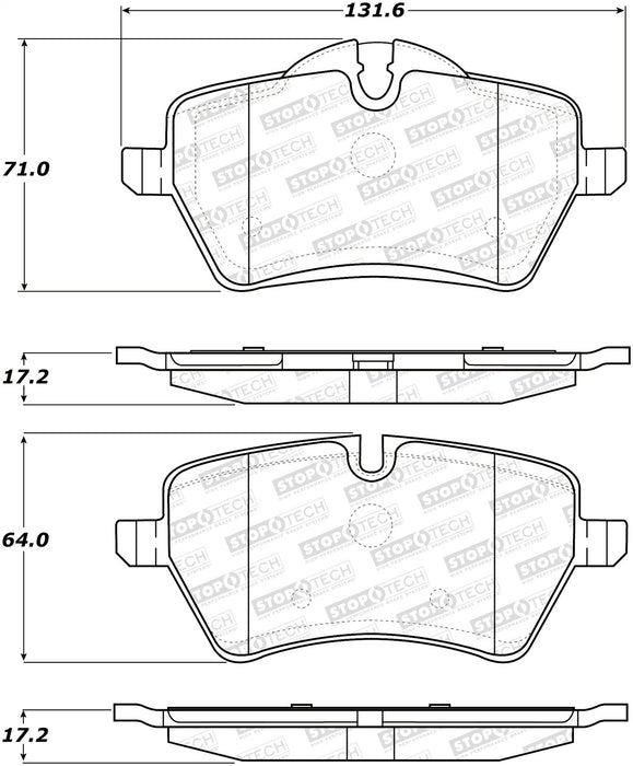 StopTech 308.12041 StopTech Street Brake Pads with Shims and Hardware - Truck Part Superstore