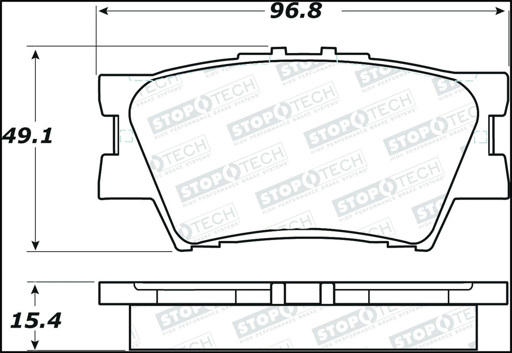 StopTech 308.12121 StopTech Street Brake Pads with Shims and Hardware - Truck Part Superstore