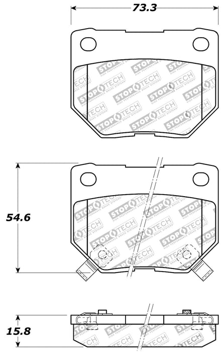 StopTech 309.04611 StopTech Sport Brake Pads with Shims - Truck Part Superstore