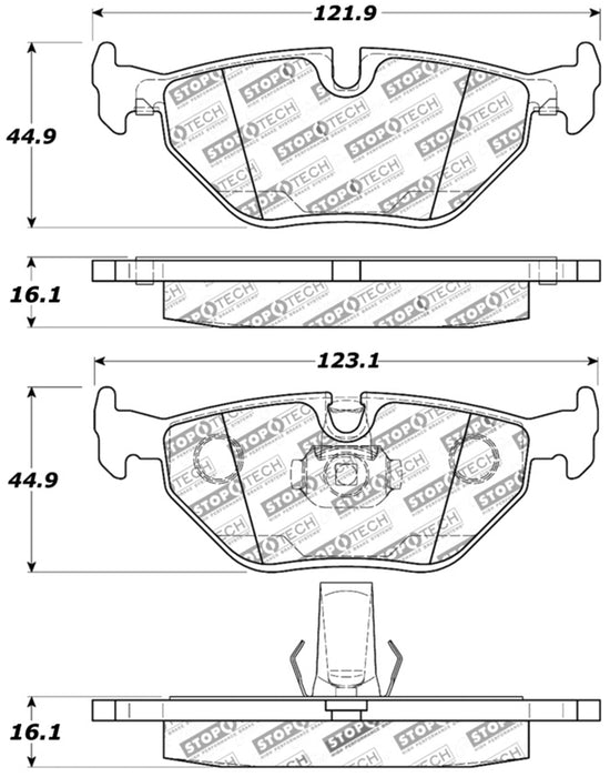 StopTech 309.06921 StopTech Sport Brake Pads with Shims and Hardware - Truck Part Superstore